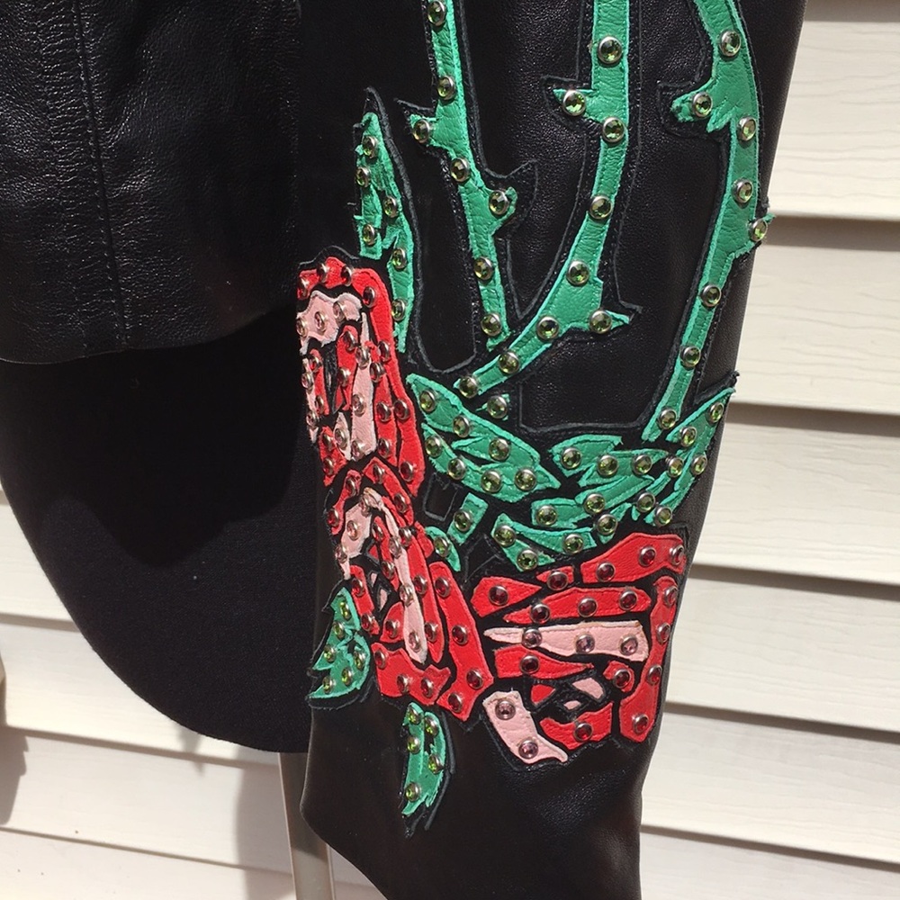 RARE Kippy Motorcycle custom biker leather jacket - Picture 7 of 8